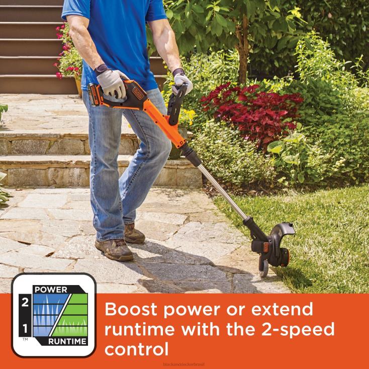 BLACK+DECKER N20D478Aparador/aparador de cordas máximo de 20 V de 12 polegadas ar livre