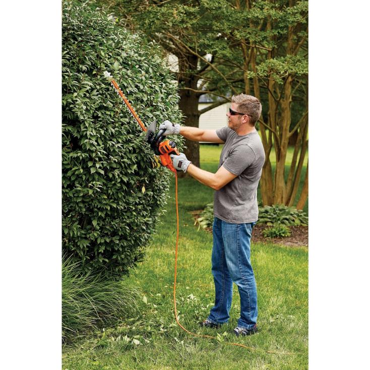 BLACK+DECKER N20D504corta-sebes com serra com fio de 20 polegadas ar livre