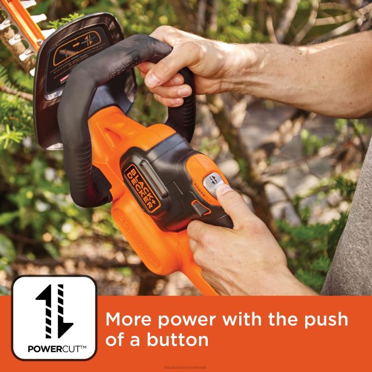 BLACK+DECKER N20D514Cortador de sebes Powercut de 20 V no máximo de lítio de 22 pol. ar livre
