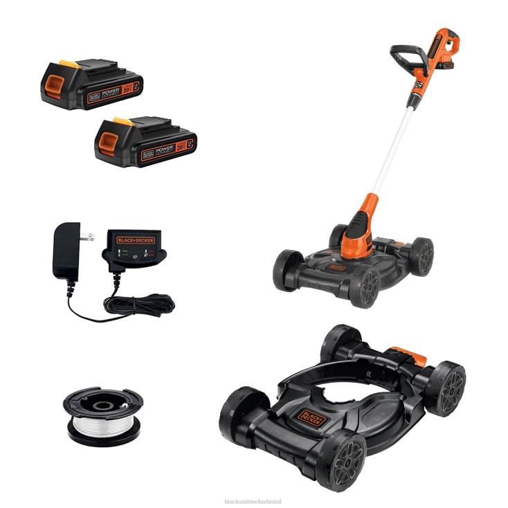 BLACK+DECKER N20D414Cortador de grama compacto 3 em 1 de 12 polegadas de lítio máximo de 20 V ar livre