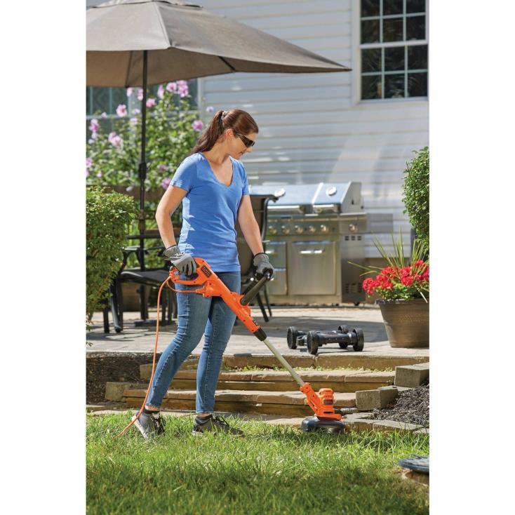 BLACK+DECKER N20D415Cortador de grama elétrico, aparador de cordas, 3 em 1, com fio ar livre