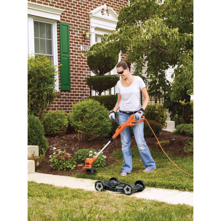 BLACK+DECKER N20D416Aparador/cortador de cordas e cortador de grama 3 em 1 com fio de 6,5 A e 12 polegadas ar livre