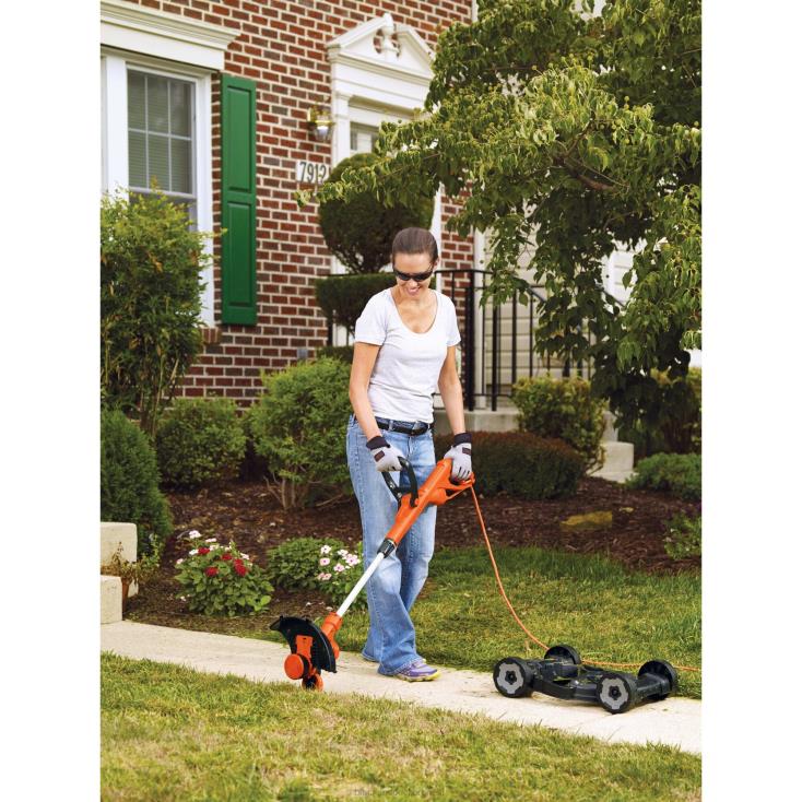 BLACK+DECKER N20D416Aparador/cortador de cordas e cortador de grama 3 em 1 com fio de 6,5 A e 12 polegadas ar livre