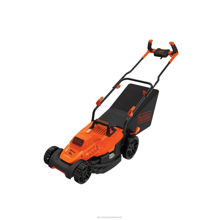 BLACK+DECKER N20D418cortador de grama elétrico com cabo de bicicleta com fio de 15 polegadas e 10 A ar livre