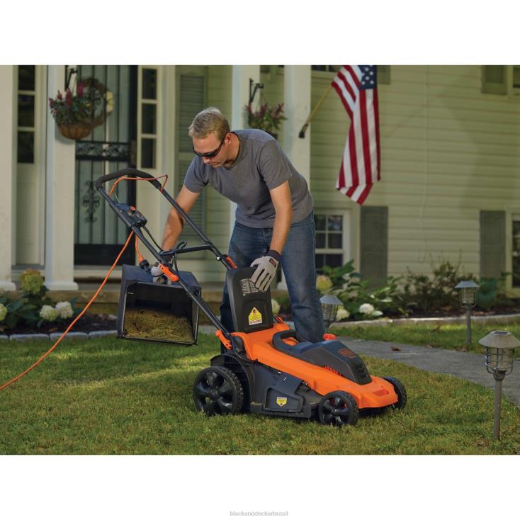 BLACK+DECKER N20D421cortador de grama elétrico com fio de 13 amperes e 20 polegadas ar livre