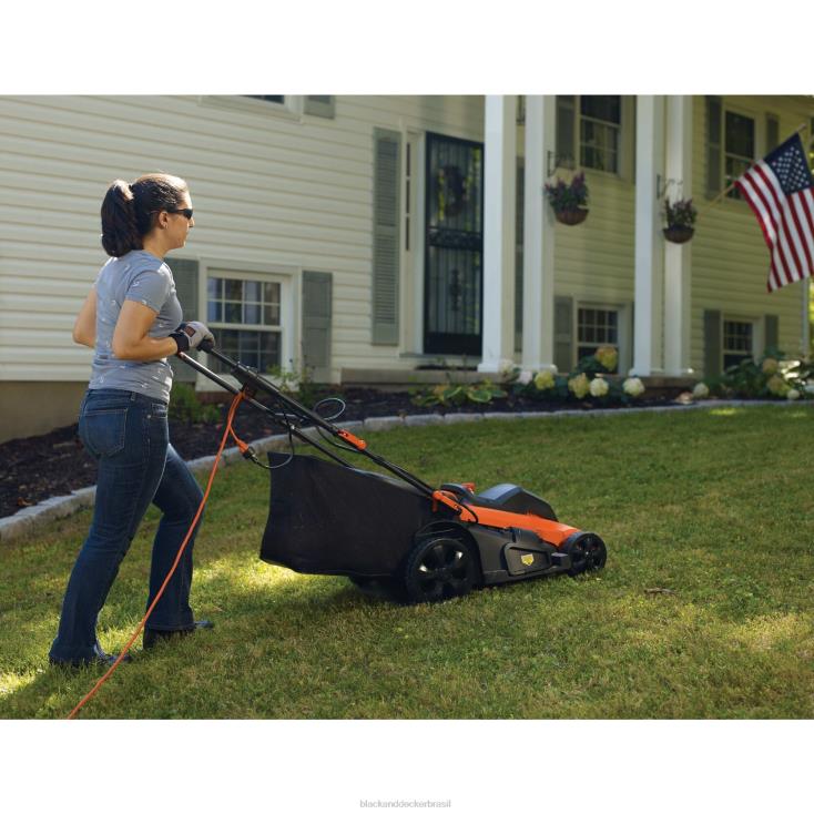 BLACK+DECKER N20D421cortador de grama elétrico com fio de 13 amperes e 20 polegadas ar livre