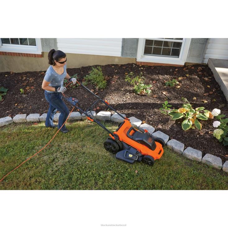 BLACK+DECKER N20D421cortador de grama elétrico com fio de 13 amperes e 20 polegadas ar livre
