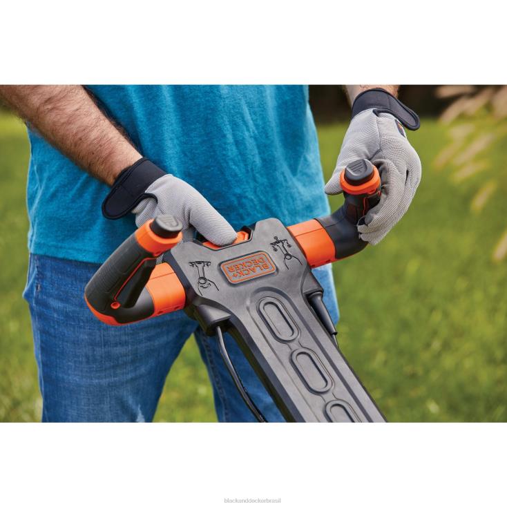 BLACK+DECKER N20D427cortador de grama elétrico de 10 amperes com fio de 15 polegadas ar livre