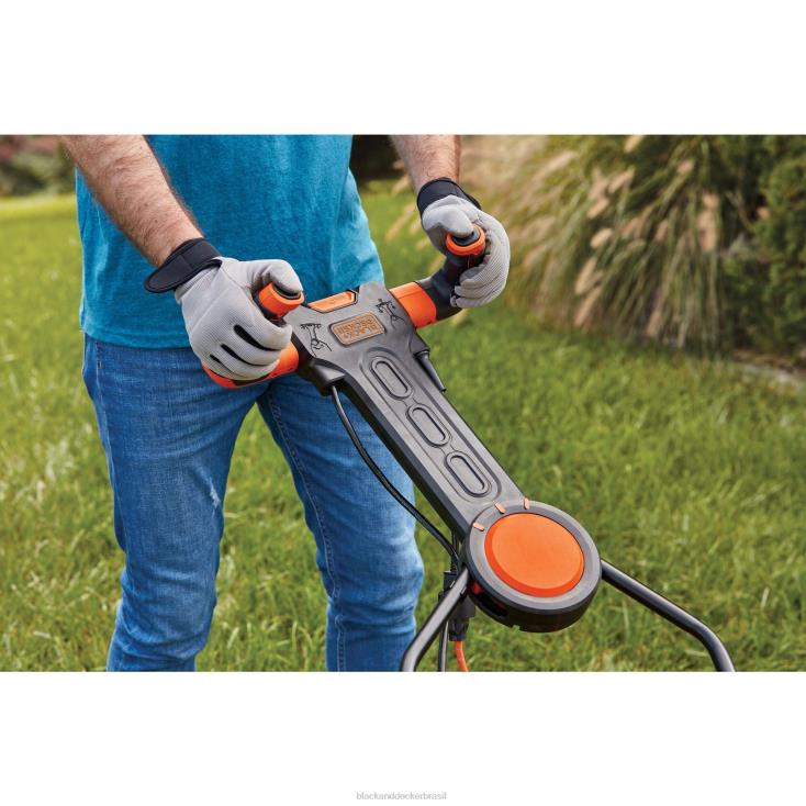 BLACK+DECKER N20D427cortador de grama elétrico de 10 amperes com fio de 15 polegadas ar livre