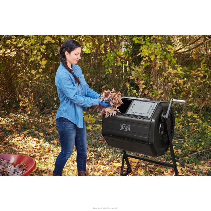 BLACK+DECKER N20D410compostor de câmara dupla de 40 galões ar livre
