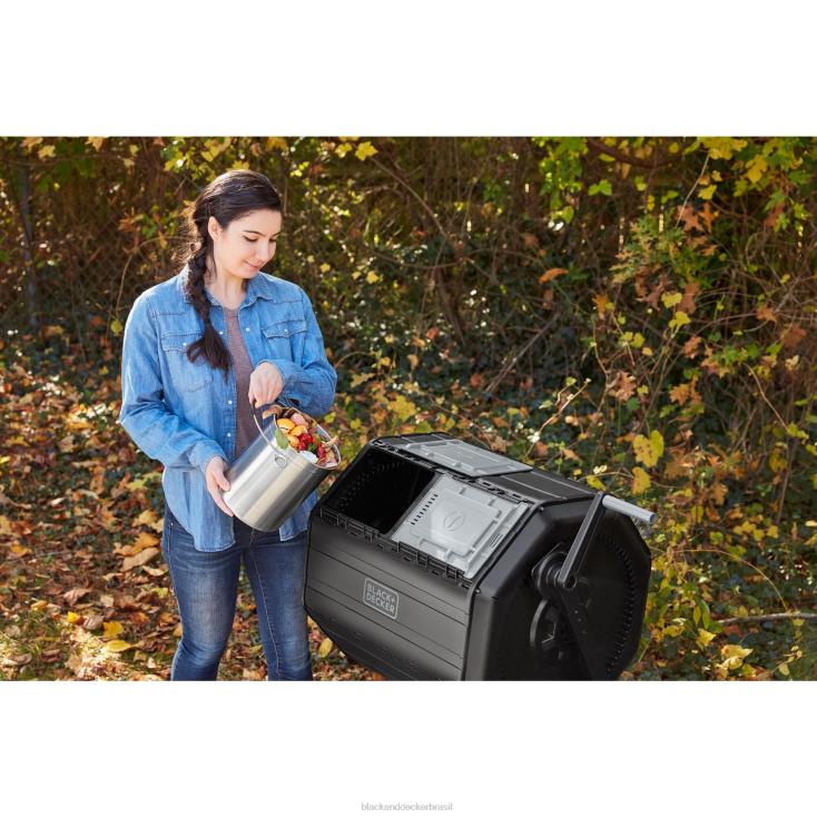 BLACK+DECKER N20D410compostor de câmara dupla de 40 galões ar livre
