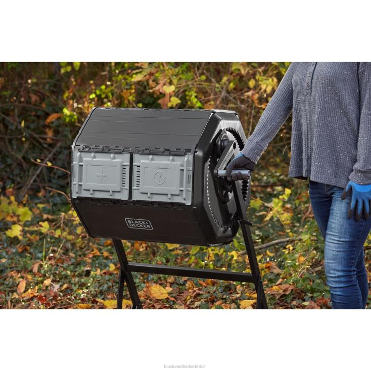 BLACK+DECKER N20D410compostor de câmara dupla de 40 galões ar livre