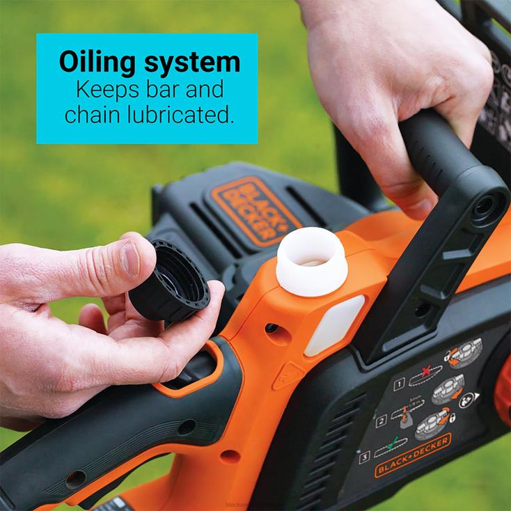 BLACK+DECKER N20D391Ferramenta de motosserra sem fio máxima de 40 V, apenas 12 pol. ar livre