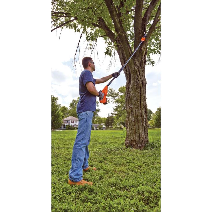 BLACK+DECKER N20D395Serra de mastro máxima de 20 V sem fio de 8 polegadas ar livre