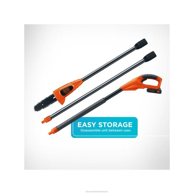 BLACK+DECKER N20D395Serra de mastro máxima de 20 V sem fio de 8 polegadas ar livre
