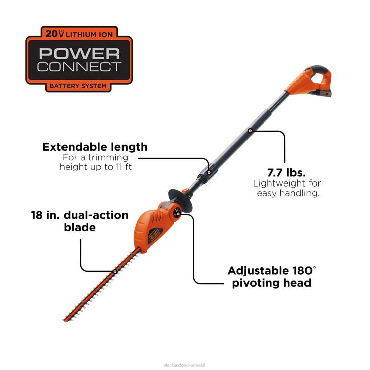 BLACK+DECKER N20D397Corta-sebes sem fio máximo de 20 V de 18 polegadas ar livre