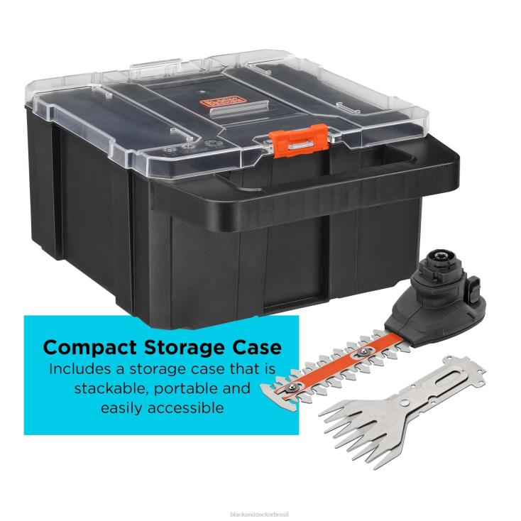 BLACK+DECKER N20D403acessório para arbustos de cisalhamento matricial com estojo de armazenamento ar livre