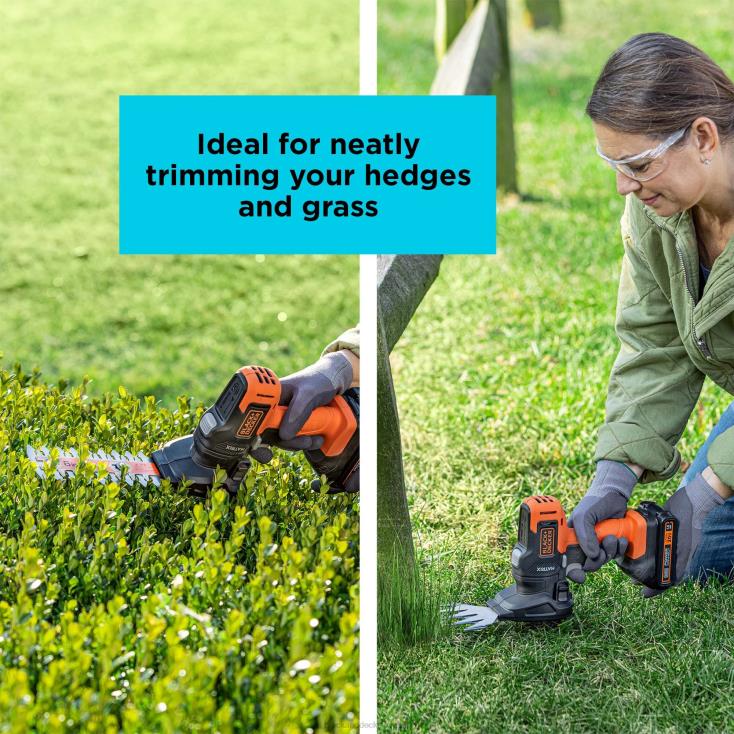 BLACK+DECKER N20D403acessório para arbustos de cisalhamento matricial com estojo de armazenamento ar livre
