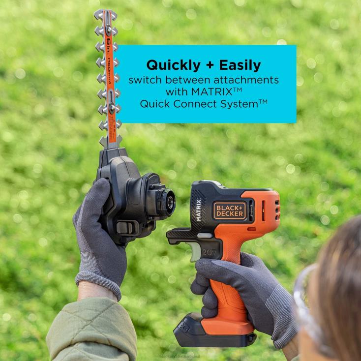 BLACK+DECKER N20D403acessório para arbustos de cisalhamento matricial com estojo de armazenamento ar livre