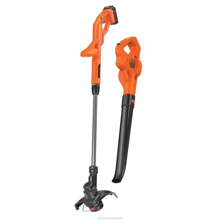 BLACK+DECKER N20D434Kit combinado de aparador / biseladora e varredora de corda máxima de 20 V de 10 polegadas ar livre