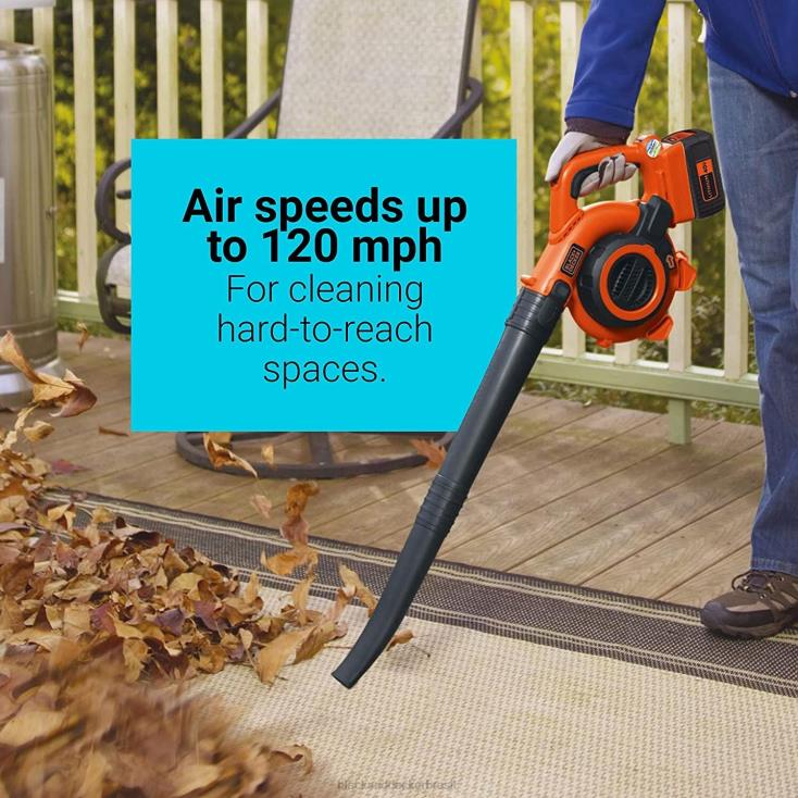 BLACK+DECKER N20D436varredora e aspirador sem fio powercommand 2 em 1 somente ferramenta máxima de 36 V ar livre