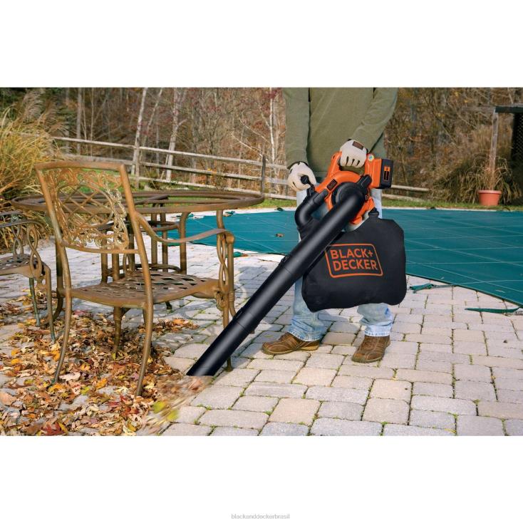 BLACK+DECKER N20D439Kit soprador de folhas/aspirador de folhas máximo 40v sem fio ar livre