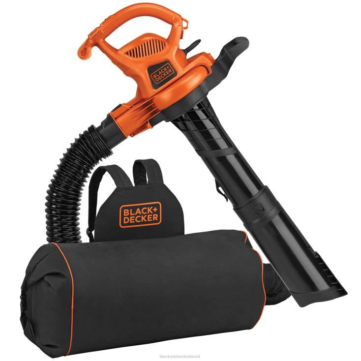BLACK+DECKER N20D442Triturador elétrico a vácuo de folhas com soprador de folhas 3 em 1 ar livre