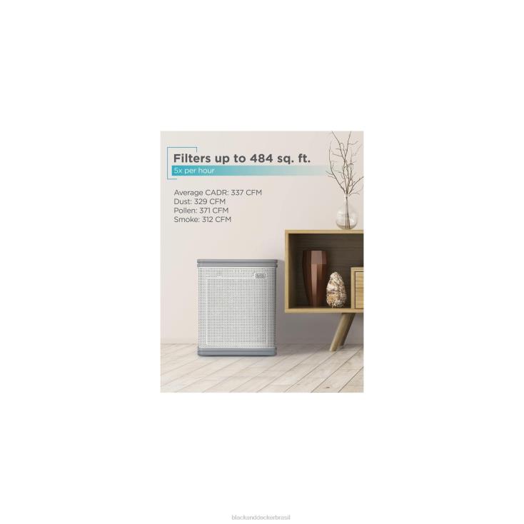 BLACK+DECKER N20D164Purificador de ar de 18 pol. com tecnologia UVU casa e estilo de vida