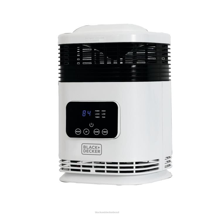 BLACK+DECKER N20D178aquecedor de ambiente aquecedor portátil sem chama de 1500 W com temporizador de 12 horas casa e estilo de vida