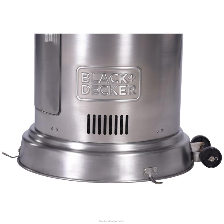 BLACK+DECKER N20D213aquecedor de pátio a gás de alta eficiência de 60000 btus com rodas aquecimento externo comercial e residencial - aço inoxidável casa e estilo de vida