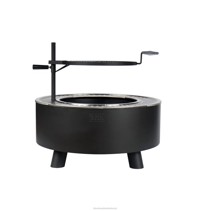 BLACK+DECKER N20D218Fogueira a lenha sem fumaça de 34" com churrasqueira casa e estilo de vida