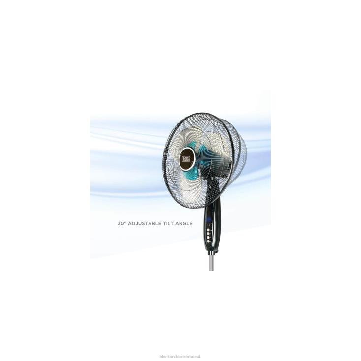 BLACK+DECKER N20D220Ventilador de suporte de lâmina dupla de 16 pol. com controle remoto casa e estilo de vida