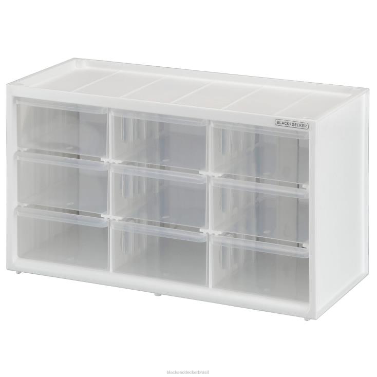 BLACK+DECKER N20D123organizador de armazenamento grande sistema de armazenamento modular com 9 gavetas casa e estilo de vida