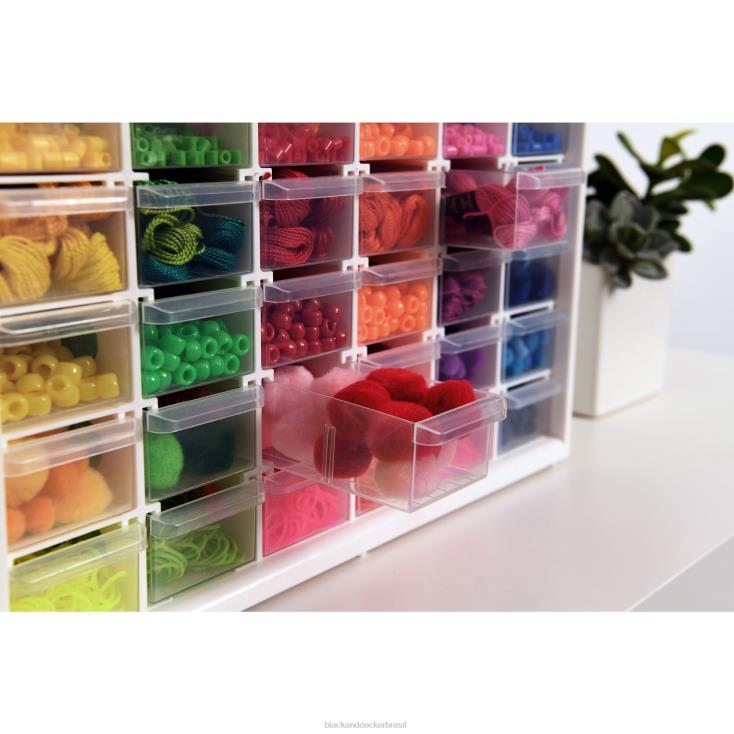 BLACK+DECKER N20D124organizador de armazenamento pequeno sistema de armazenamento modular com 30 gavetas facilmente empilhável casa e estilo de vida