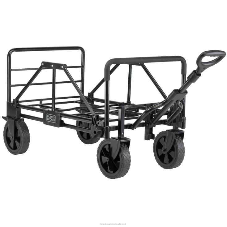 BLACK+DECKER N20D133Carrinho de armazenamento dobrável 3 em 1, carrinho utilitário com capacidade para até 150 libras. preto casa e estilo de vida