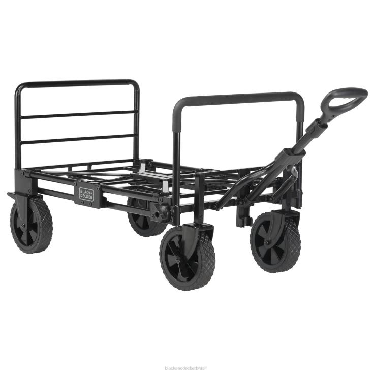 BLACK+DECKER N20D133Carrinho de armazenamento dobrável 3 em 1, carrinho utilitário com capacidade para até 150 libras. preto casa e estilo de vida