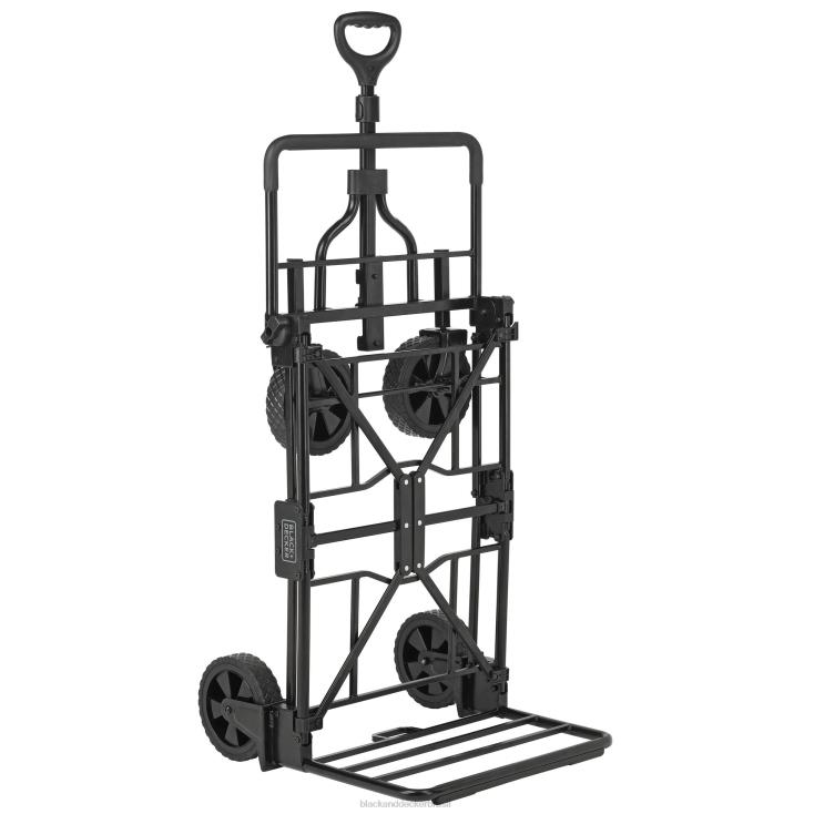 BLACK+DECKER N20D133Carrinho de armazenamento dobrável 3 em 1, carrinho utilitário com capacidade para até 150 libras. preto casa e estilo de vida
