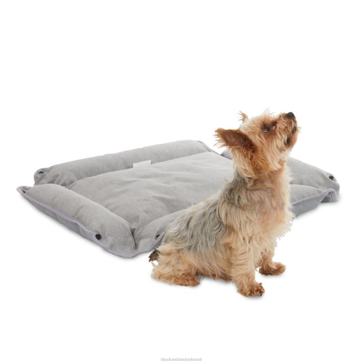 BLACK+DECKER N20D230cama de quatro vias para cães médios 24x20x3 em cinza casa e estilo de vida