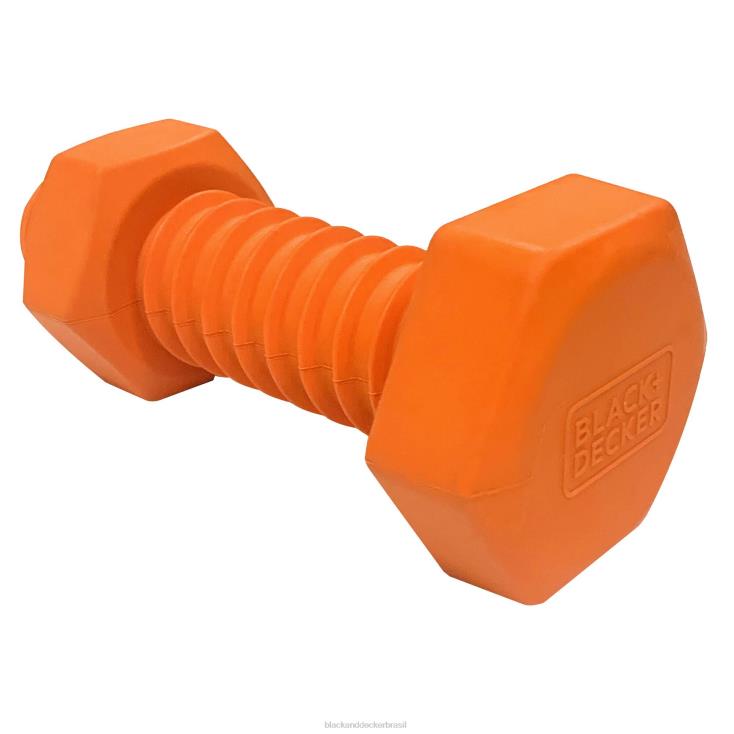 BLACK+DECKER N20D239brinquedo de mastigar de borracha dura para cães com barulho de osso de parafuso 6,5 em laranja casa e estilo de vida