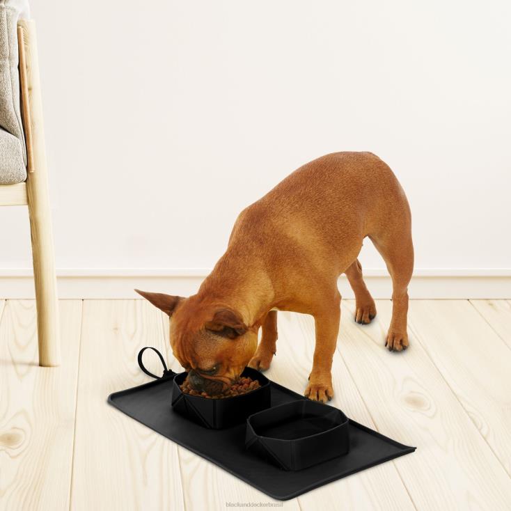 BLACK+DECKER N20D245tigela dupla de viagem para animais de estimação 2x2 xícara casa e estilo de vida