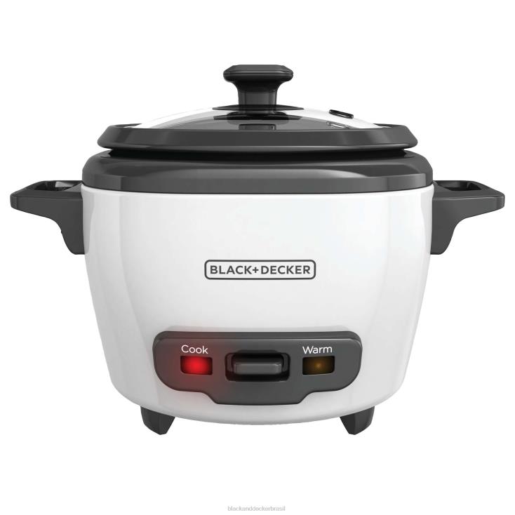 BLACK+DECKER N20D334Panela elétrica de arroz de 3 xícaras com função de manter aquecido branca cozinha