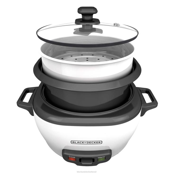 BLACK+DECKER N20D335Panela elétrica de arroz de 6 xícaras cozinha