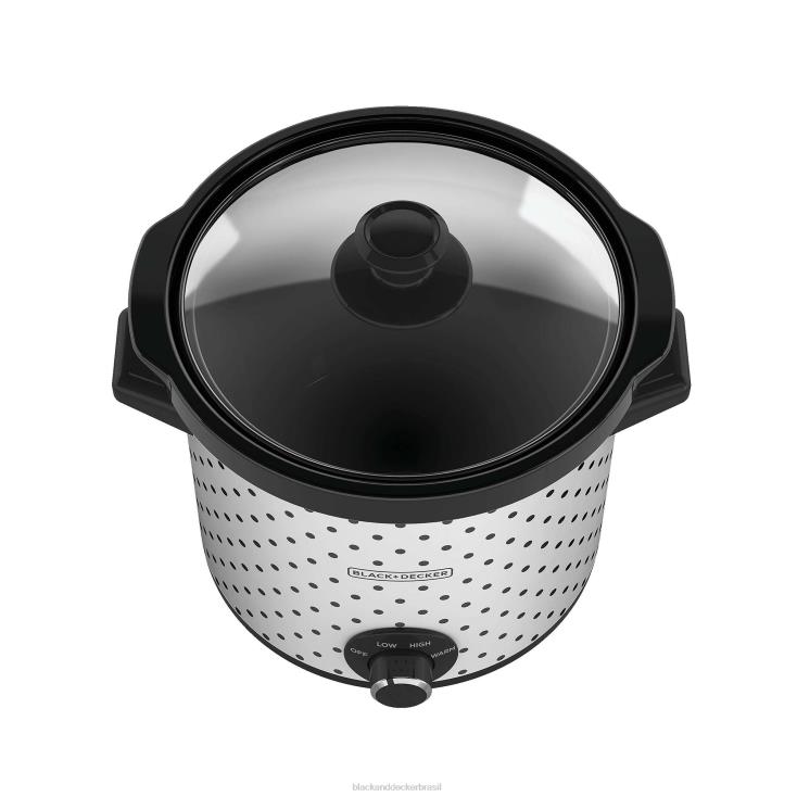 BLACK+DECKER N20D346Fogão lento clássico de 4 litros cozinha