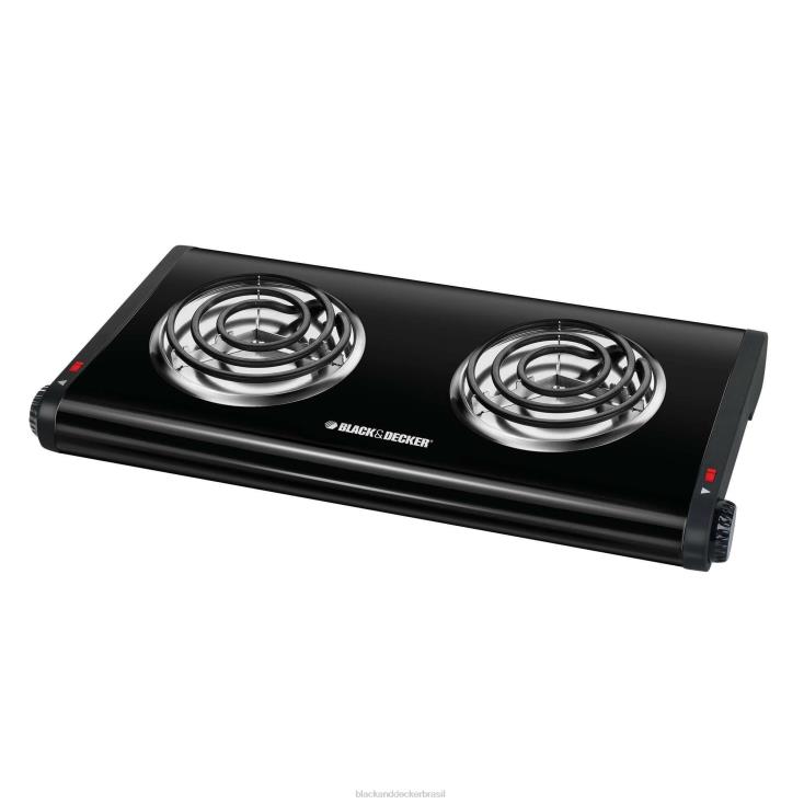BLACK+DECKER N20D320gama de buffet portátil de queimador duplo cozinha