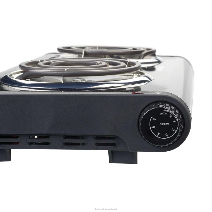 BLACK+DECKER N20D320gama de buffet portátil de queimador duplo cozinha