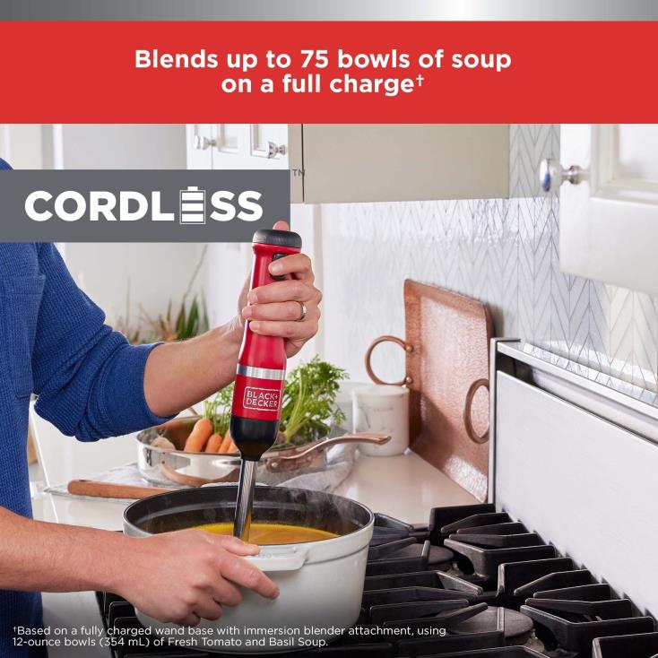 BLACK+DECKER N20D259varinha de cozinha 3 kit sem armazenamento vermelho cozinha