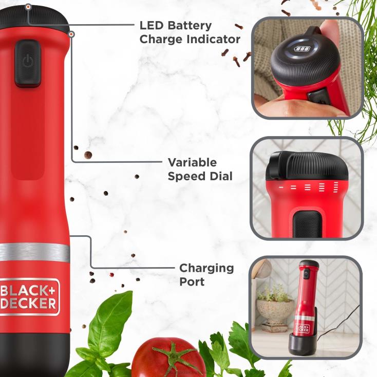 BLACK+DECKER N20D259varinha de cozinha 3 kit sem armazenamento vermelho cozinha