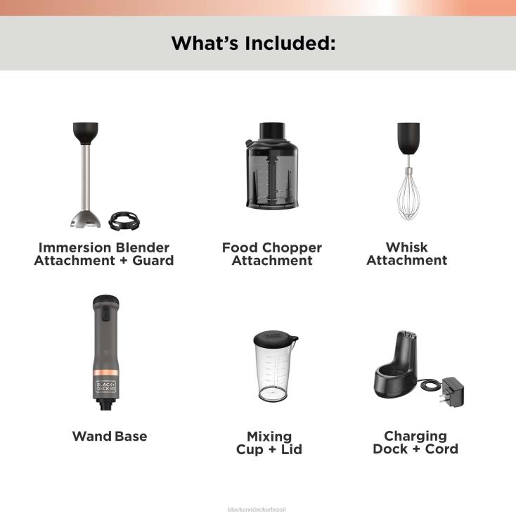 BLACK+DECKER N20D261varinha de cozinha 3 kit sem armazenamento cinza cozinha