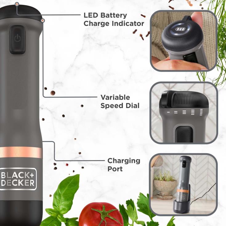 BLACK+DECKER N20D261varinha de cozinha 3 kit sem armazenamento cinza cozinha