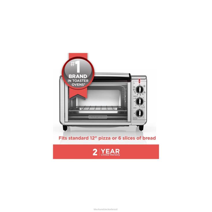BLACK+DECKER N20D376Torradeira de bancada com convecção de 6 fatias cozinha
